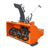 The Farmry TSB60 is a 60" heavy-duty 3-point hitch snow blower for 18-45HP tractors, CAT 1&2, with dual augers, 22” impeller, manual 360° chute, handle control, PTO shaft with clutch, ideal for clearing large snow with JAM clearance.