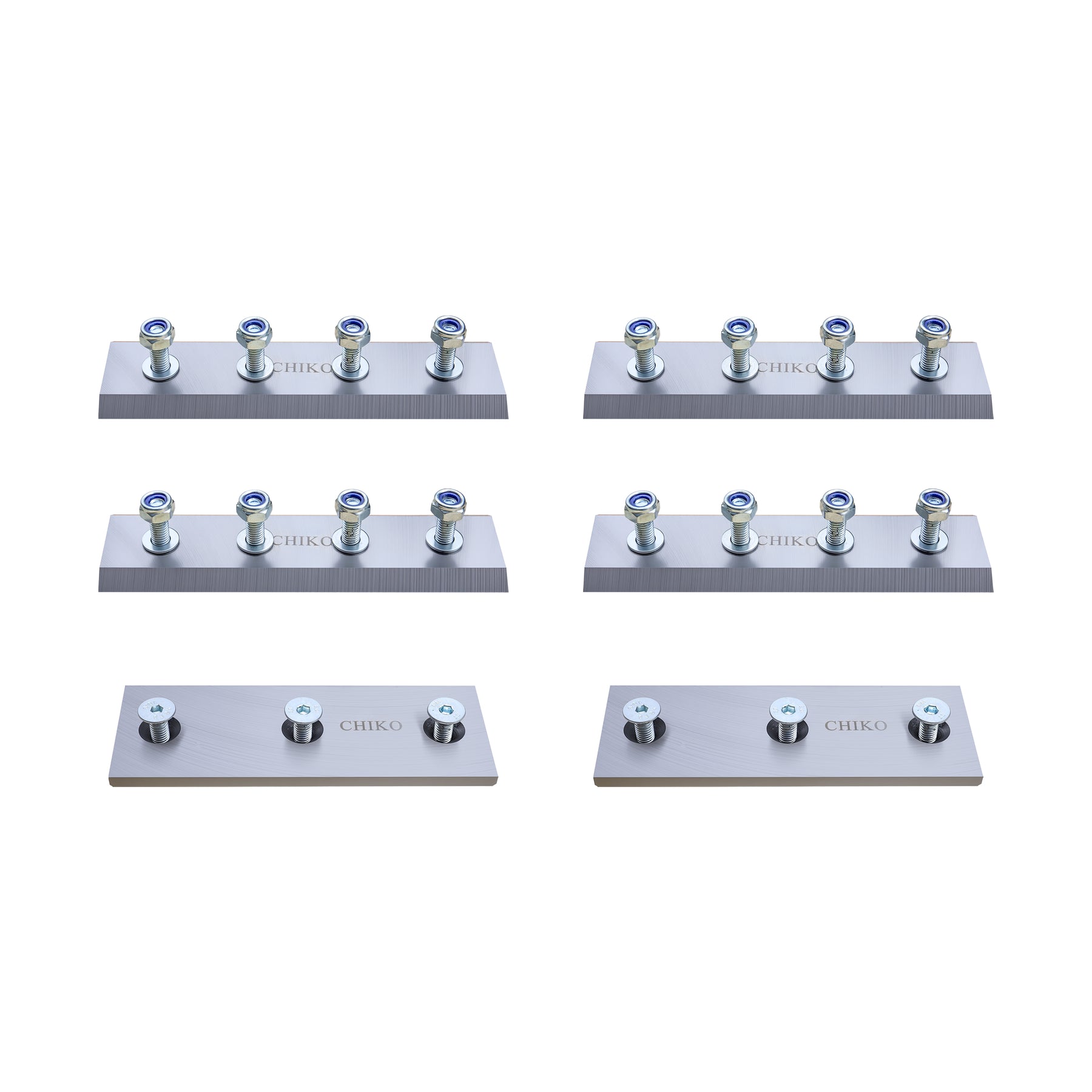 Wood Chipper Blade Package Including 4pcs Flywheel Blades and 1pc Bed Plate for Model CG84 and CP85