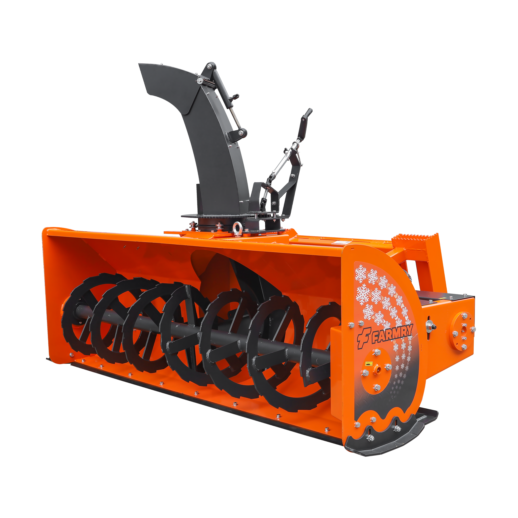 84" Skid Steer Snow Blower, 50-100 HP, REQ. Hydraulic Flow 16-21 GPM, 24" Diameter Impeller, Manual 360° Snow Chute, Snow Shovel for JAM Clearance Included, SSB84