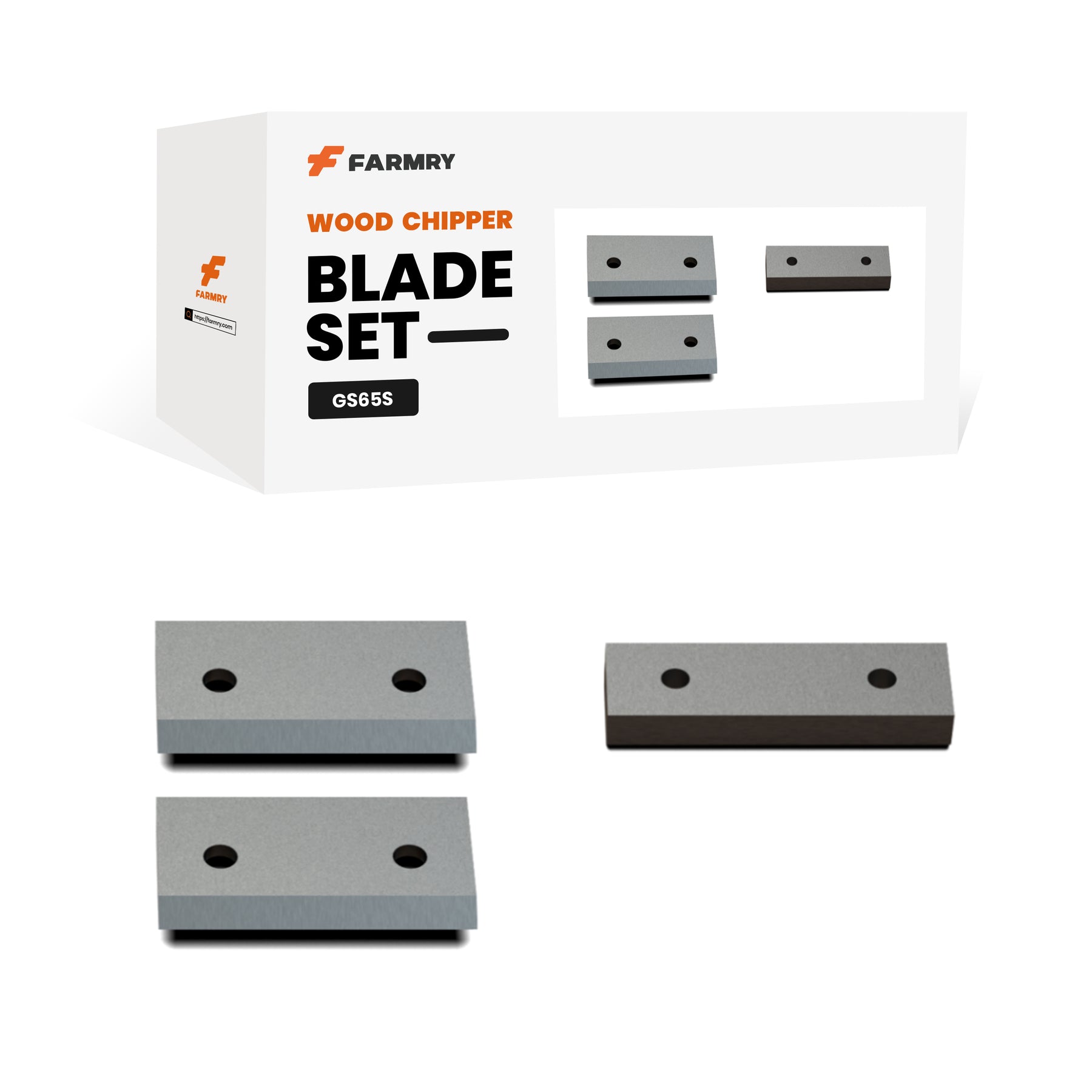 An image of the Farmry 🎁 (2 moving blades+1 fixed blades) Blade Set for GS65S (100% off) shows three blades in front of a white box with the product name and logo—ideal for Buy X Get Y offers via the BOGOS app.