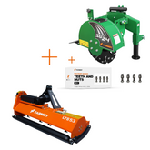LFS53 Flail Mower (15–35 HP) + SG24 Stump Grinder (15–45 HP, Green) Combo