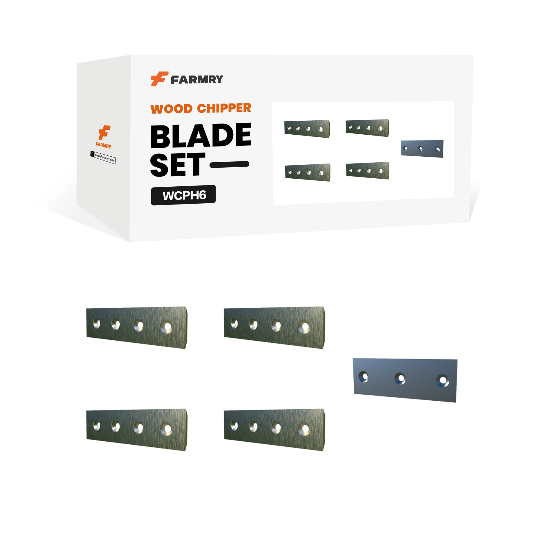 (4 moving blades+1 fixed blade) WCPH6 Wood Chipper Blade Set