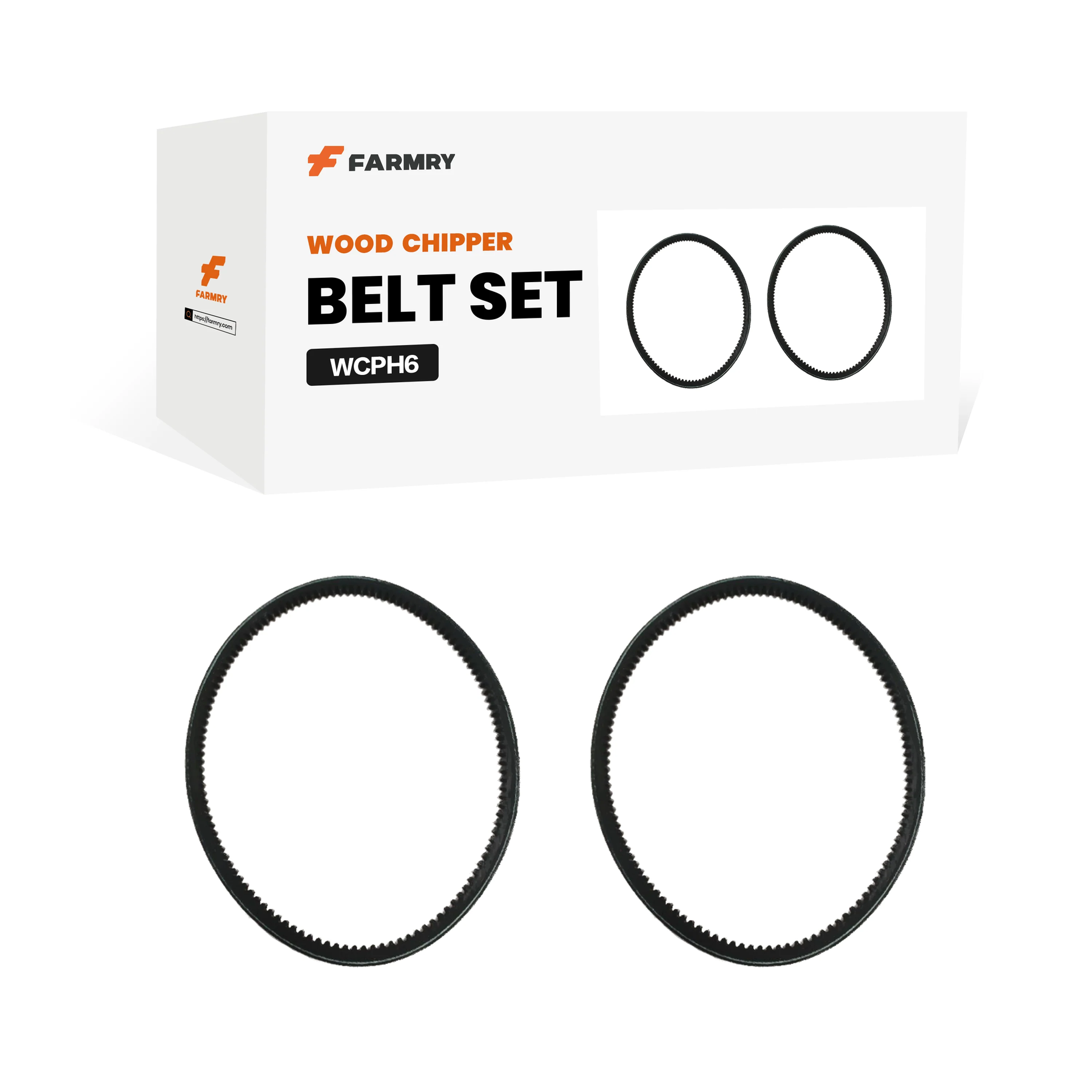 (1 Pack/2 Pcs)Belt Set for WCPH6 Wood Chipper