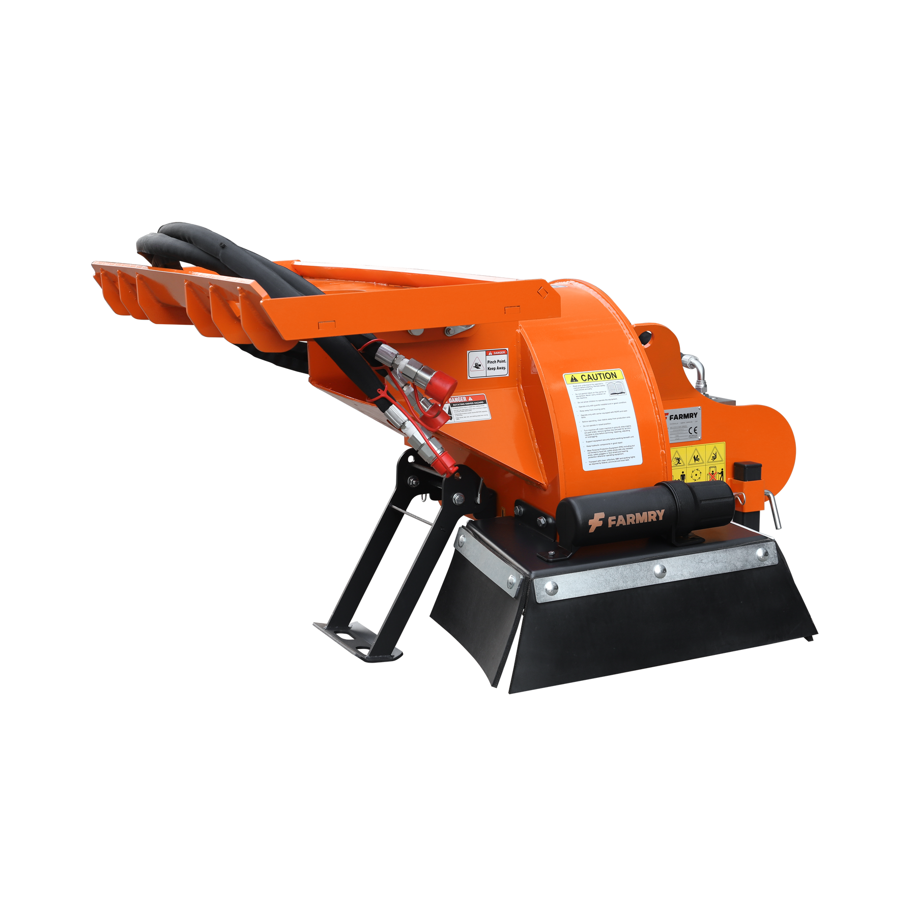 24 in Skid Steer Loader Stump Grinder with Flexible Coupling and 3 Time Indexing Carbide Teeth, 18 to 23GPM, SSG24PRO(Orange)