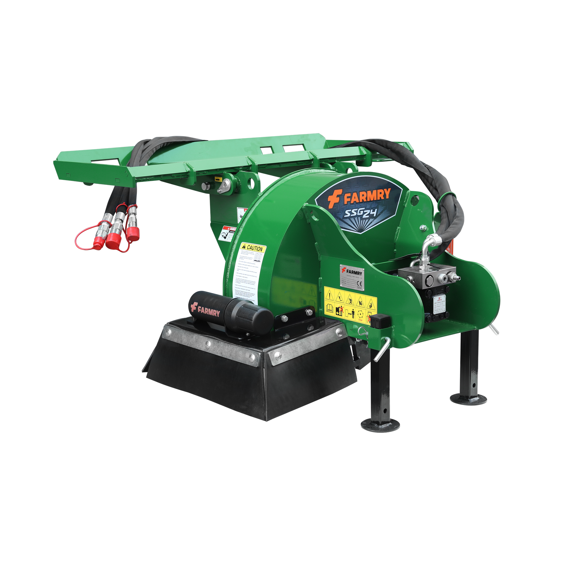 24 in Stump Grinder for Skid Steer Loader,18 to 23GPM, SSG24(Green)