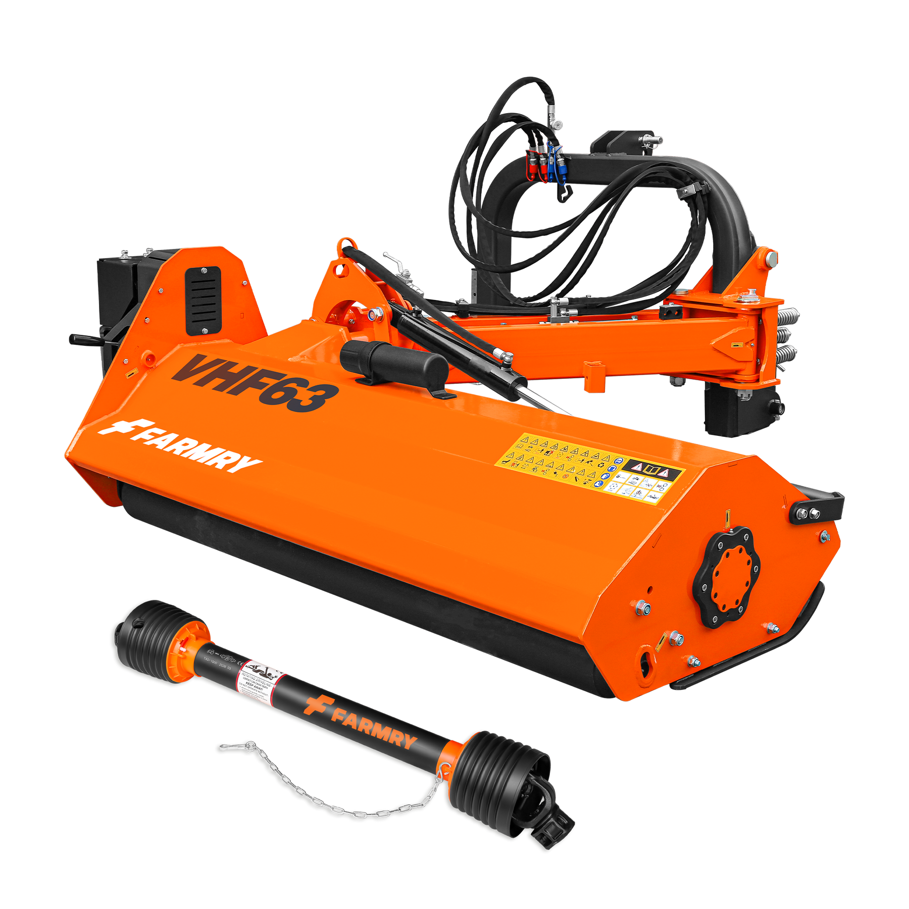 63" Heavy Duty Hydraulic Verge 3Point Offset Flail Ditch Bank Mower, 60-100 HP, rear attached VHF63