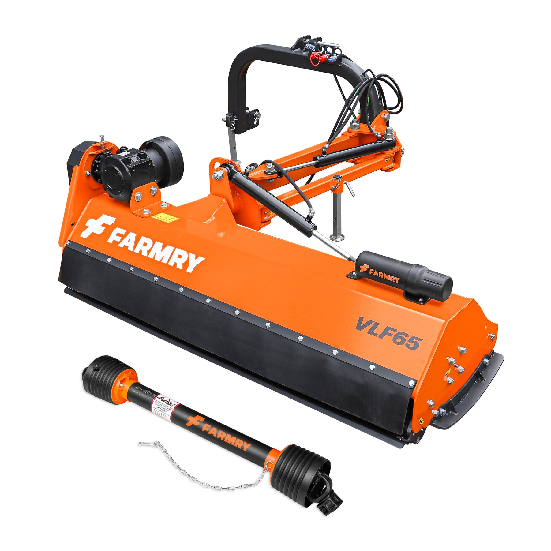 3 Point 65" Offset Flail Ditch Bank Mower for Category 1 Tractors, 25-45HP, VLF65