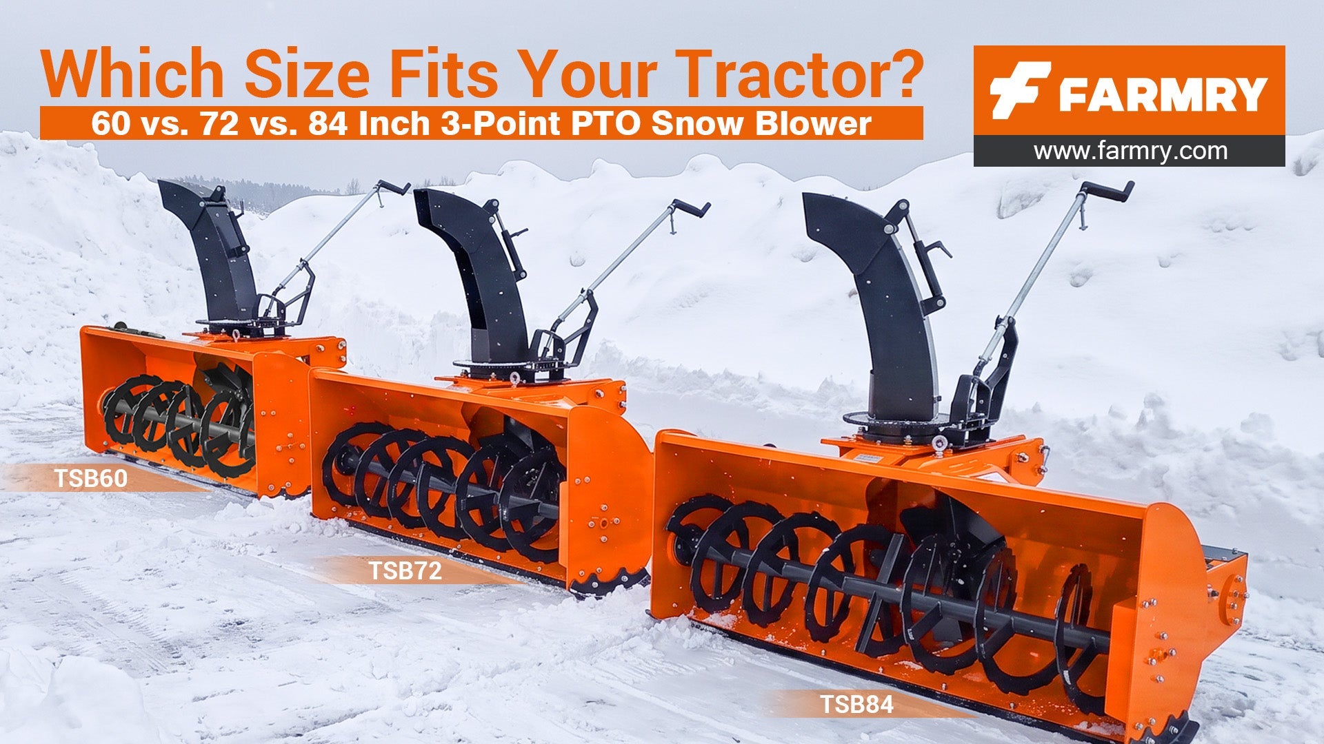60 vs. 72 vs. 84 Inch 3-Point PTO Snow Blower: Which Size Fits Your Tractor?