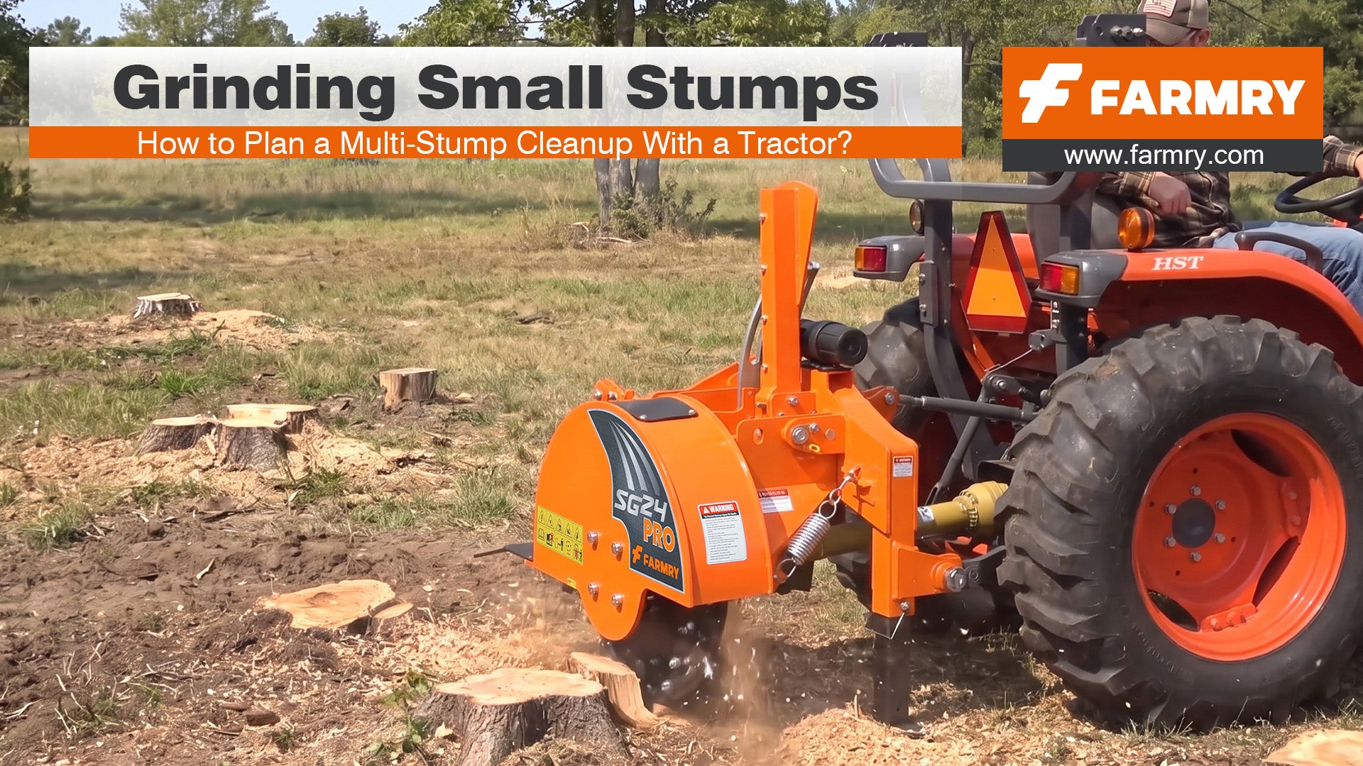 Grinding Small Stumps: How to Plan a Multi-Stump Cleanup With a Tractor