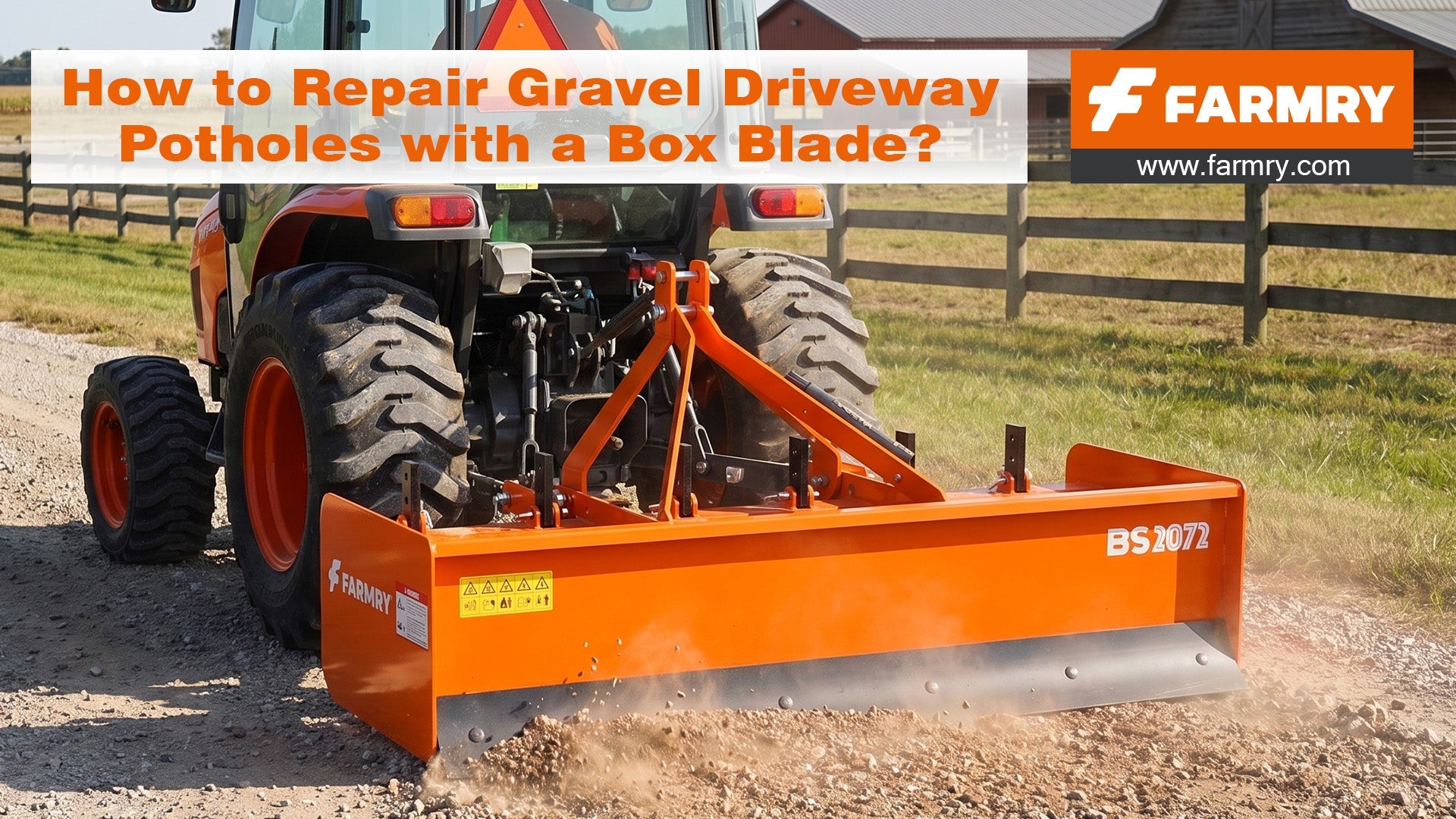 How to Repair Gravel Driveway Potholes with a Box Blade