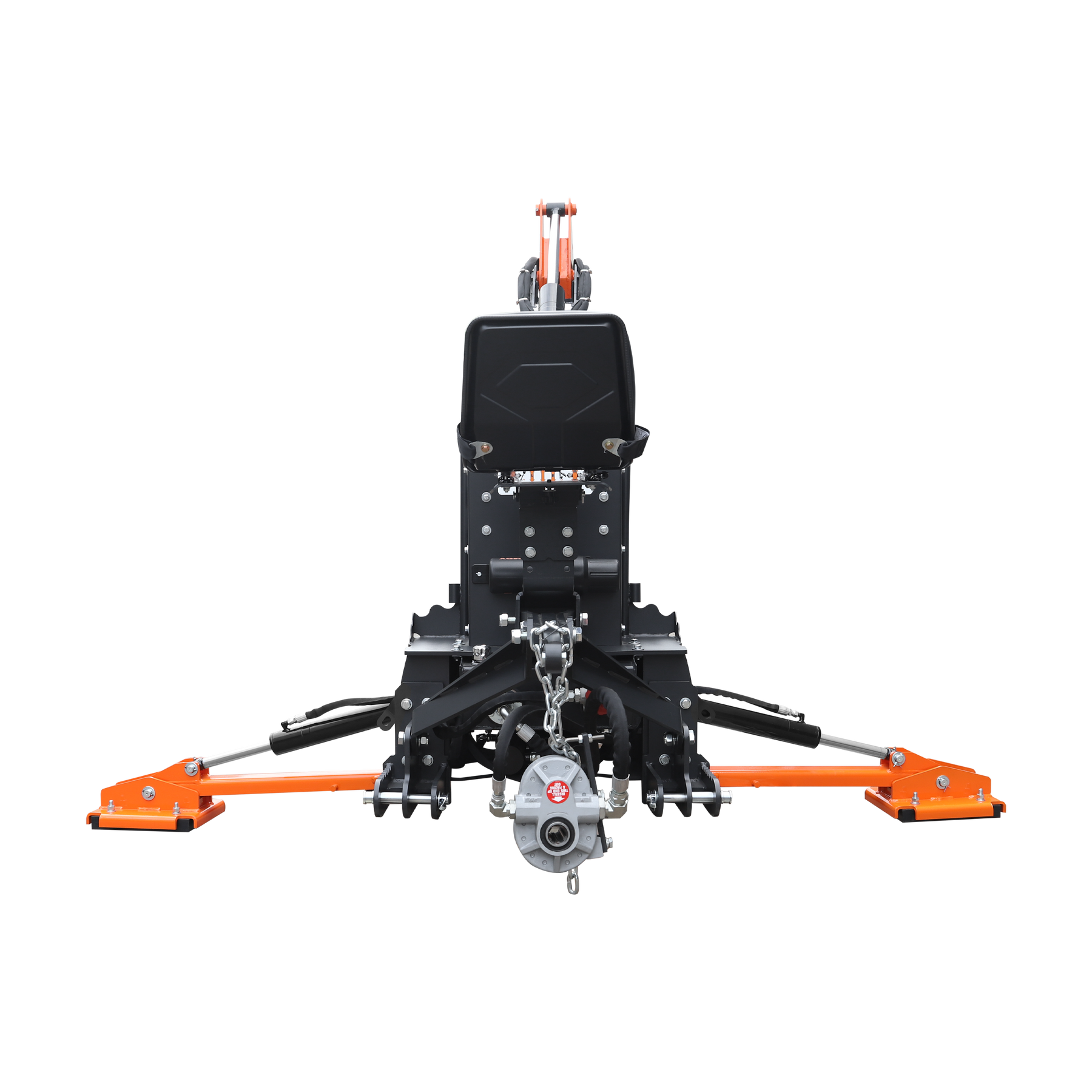 8 '2 " Tractor  Backhoe with Curved Boom, Italian Original WALVOIL Seven Way Hydraulic Control Valve, 15" Bucket, Hydraulic Grapple Thumb,  Self-Contained One-Piece Gear Pump&Hydraulic Reservoir included, for 30-65 HP, Cat 1&2 Hookup, BH820Pro
