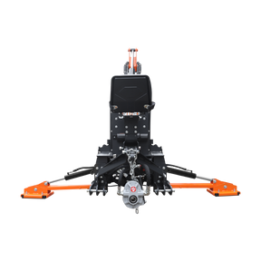 8 '2 " Tractor  Backhoe with Curved Boom, Italian Original WALVOIL Seven Way Hydraulic Control Valve, 15" Bucket, Hydraulic Grapple Thumb,  Self-Contained One-Piece Gear Pump&Hydraulic Reservoir included, for 30-65 HP, Cat 1&2 Hookup, BH820Pro