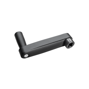 The farmry Snow Blower Hand Crank Handle is a black plastic and metal handle with a short, upright grip and square socket, designed for manual chute rotation on SSB/TSB snow blowers (SKU:104401A-104304A). 1 set/kit included.