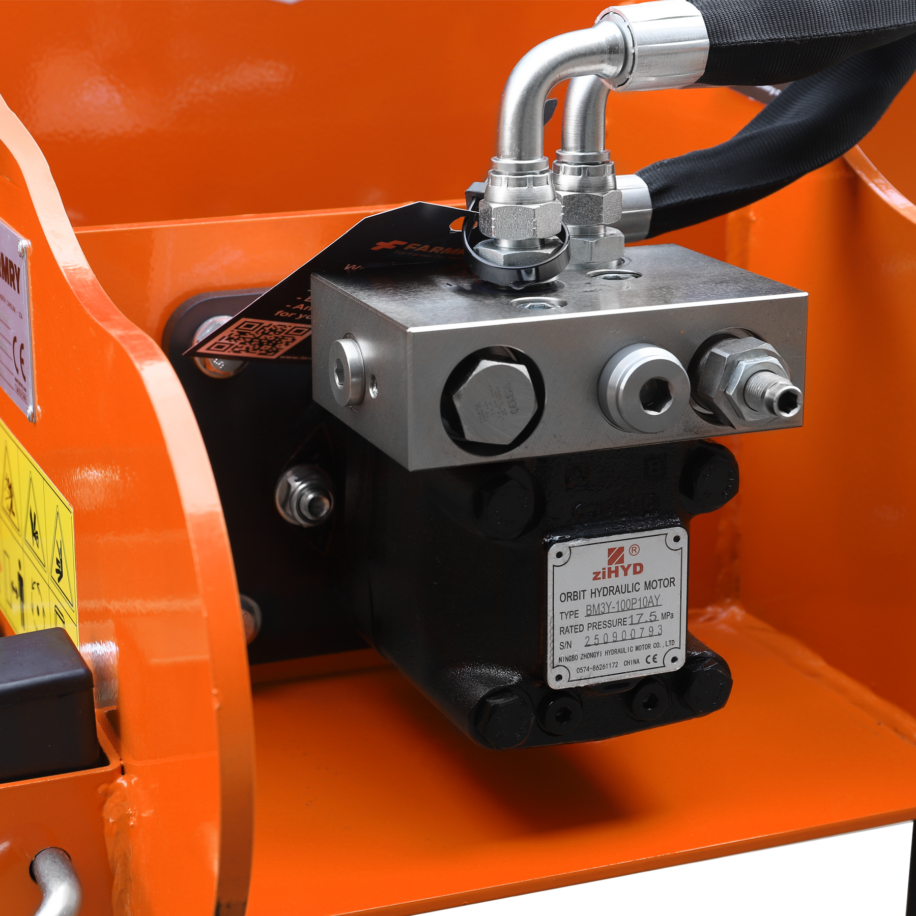 24 inch Stump Grinder for Skid Steer Loader,18 to 23GPM, SSG24(Orange)