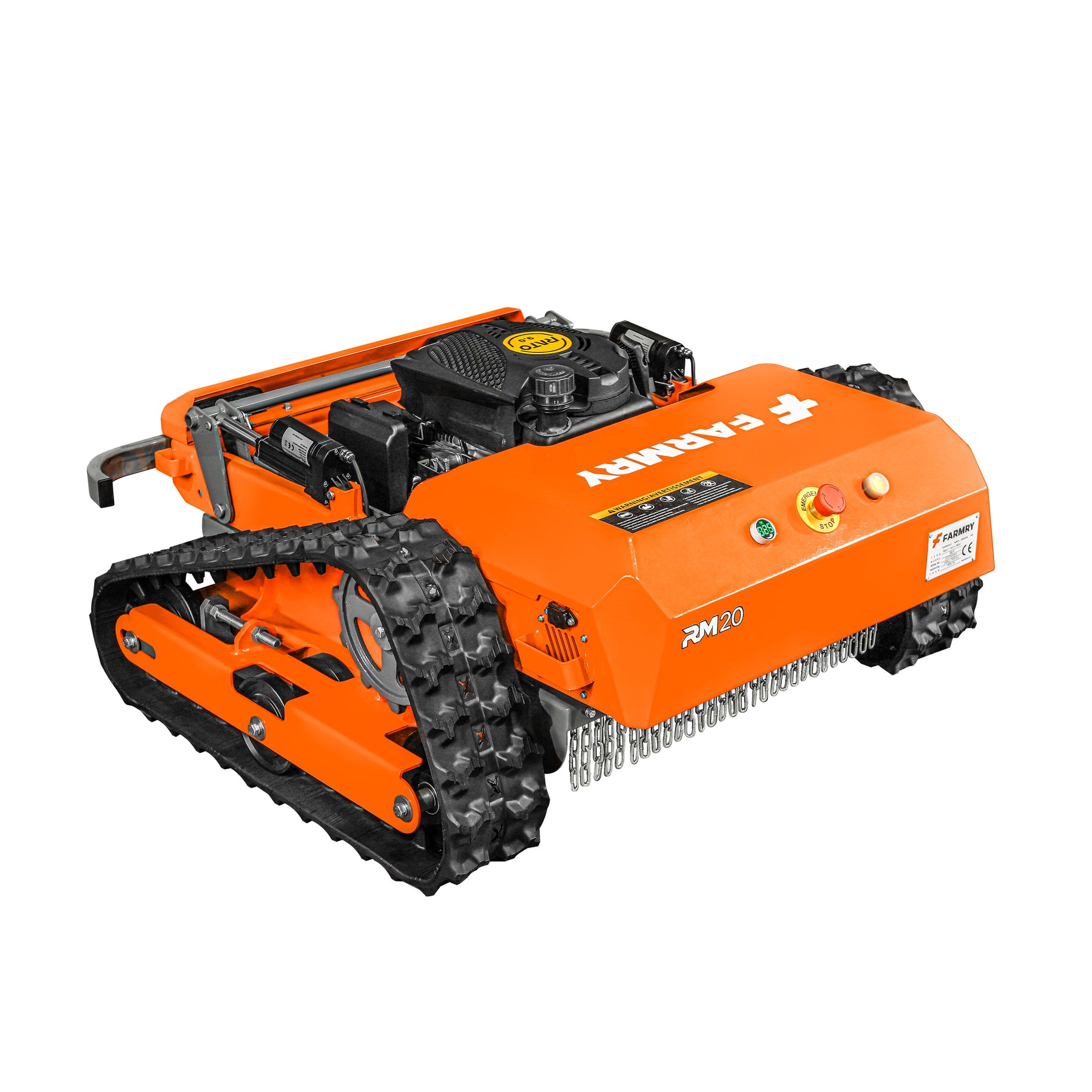 Farmry RM20 Remote-Controlled Track Mower – 20.9" Cut, 6.1HP Gas Engine