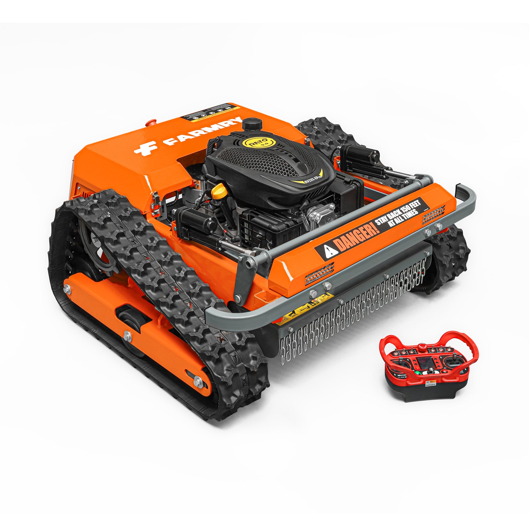 Farmry RM20 Remote-Controlled Track Mower – 20.9" Cut, 6.1HP Gas Engine