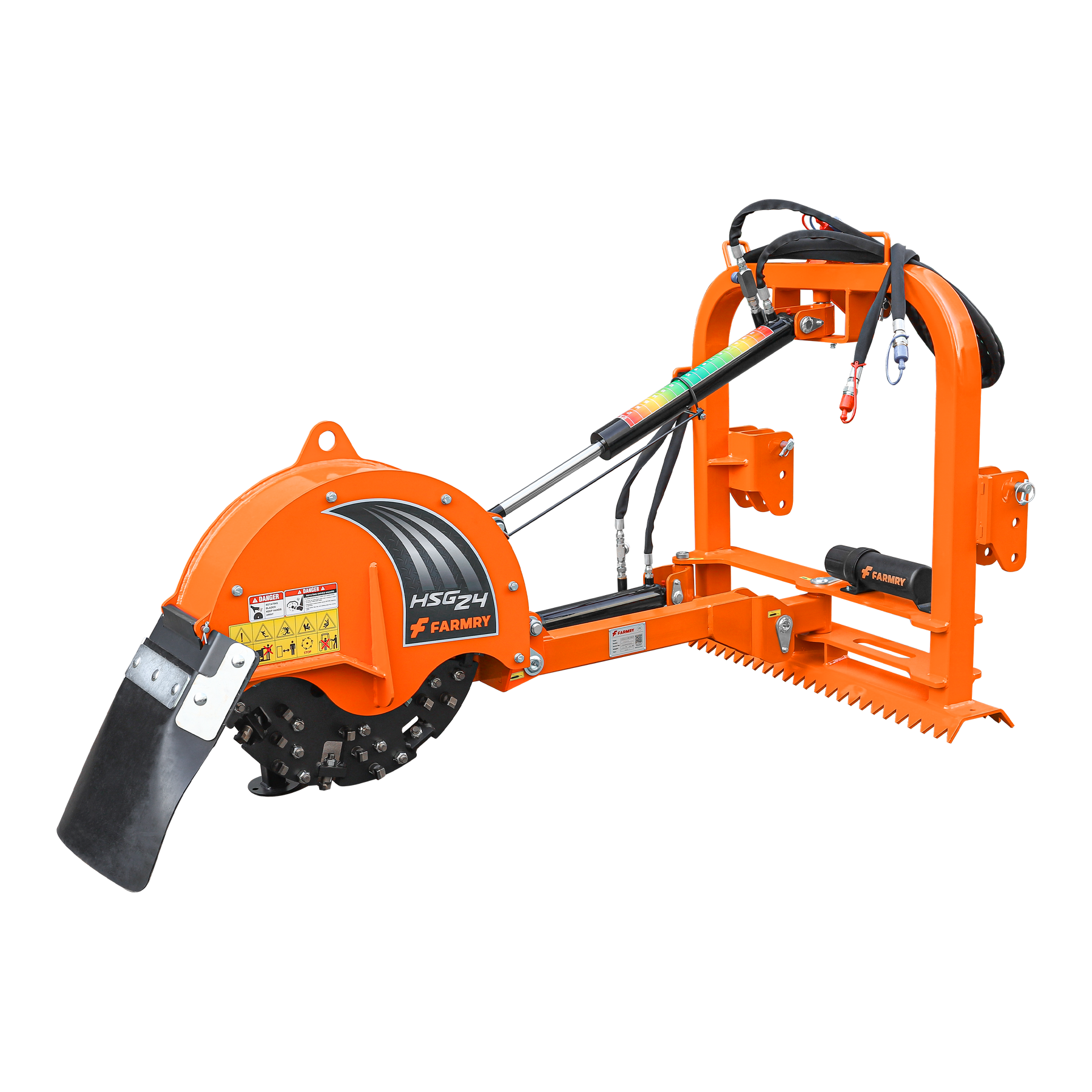 24 inch Hydraulic Stump Grinder with 56ps Carbide Teeth for Tractor From 25hp To 60hp, Premium Driveline with Included, HSG24