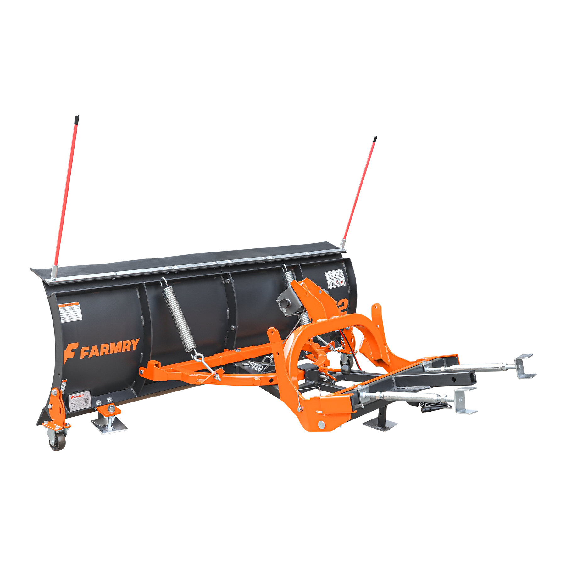 SP72 72" Truck/SUV Front Mount Snow Pusher, Left and Right Angle, 2" Mount Receiver, Wireless Winch Control