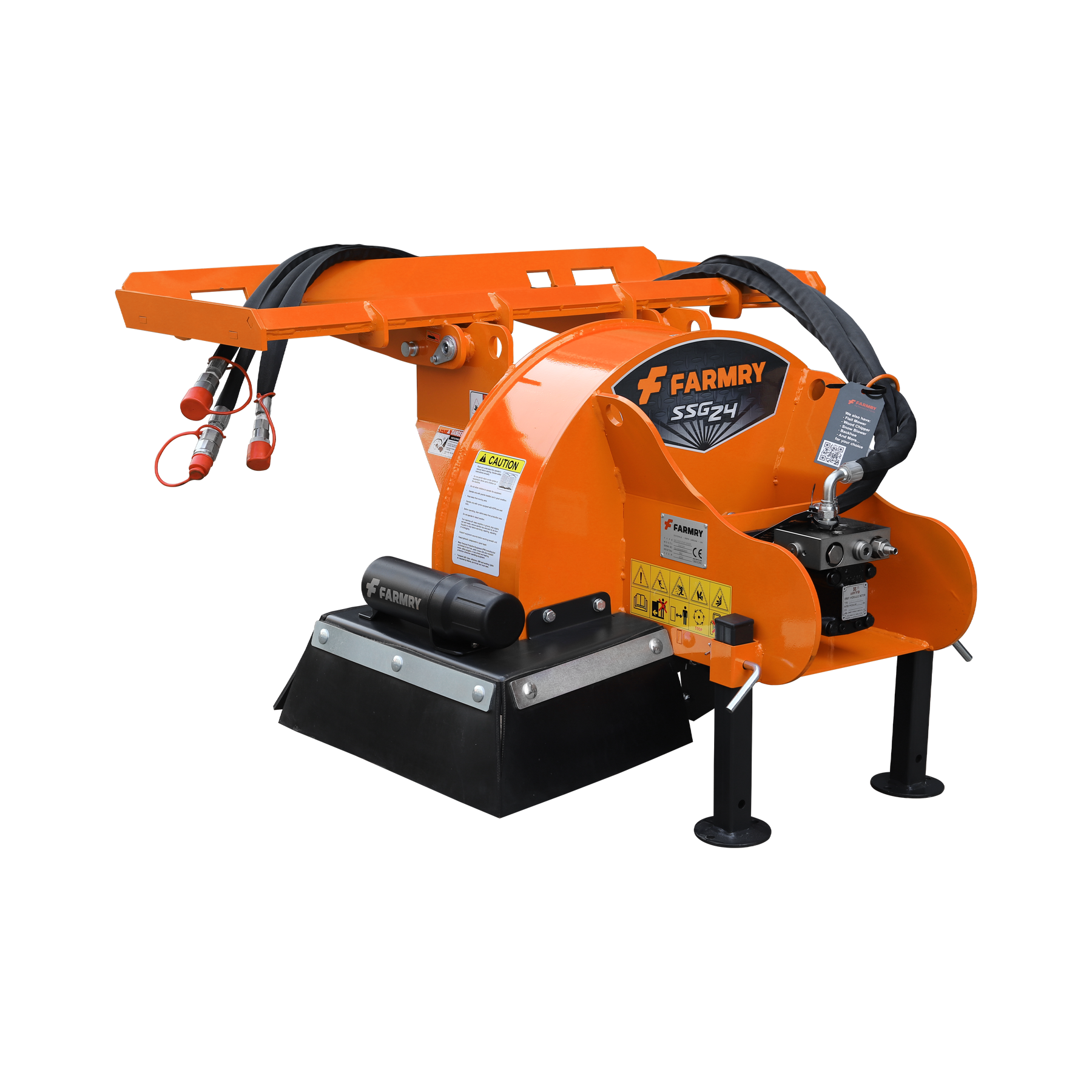 24 inch Stump Grinder for Skid Steer Loader,18 to 23GPM, SSG24(Orange)