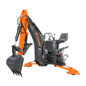 8 '2 " Tractor  Backhoe with Curved Boom, 15" Bucket, Hydraulic Grapple Thumb, Self-Contained Gear Pump&Hydraulic Reservoir included, for 30-65 HP, Cat 1&2 Hookup, BH820