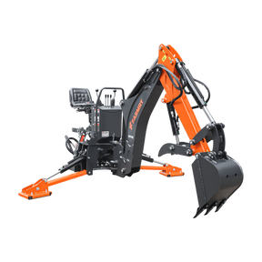 7 ' Tractor  Backhoe with Curved Boom, 12" Bucket, Hydraulic Grapple Thumb, Self-Contained Gear Pump&Hydraulic Reservoir included, for 25-45 HP, Cat 1&2 Hookup, BH700