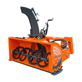 60” Skid Steer Snow Blower, 30-75 HP, REQ.Hydraulic Flow 16 -21GPM , 22” Diameter Impeller,  Manual 360 °Snow Chute,  Snow Shovel for JAM Clearance included, SSB60