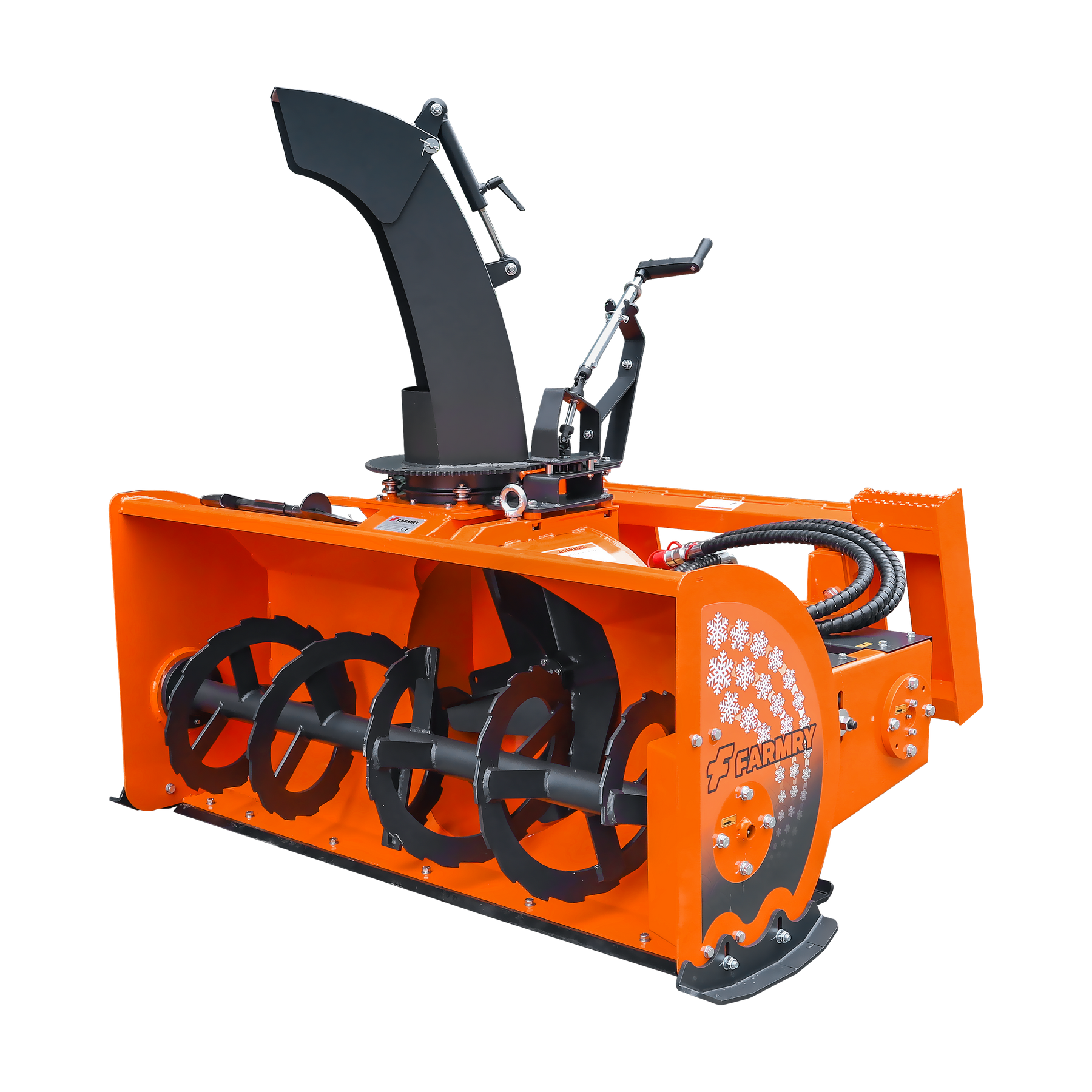 60” Skid Steer Snow Blower, 30-75 HP, REQ.Hydraulic Flow 16 -21GPM , 22” Diameter Impeller,  Manual 360 °Snow Chute,  Snow Shovel for JAM Clearance included, SSB60