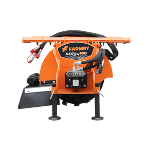 24 inch Skid Steer Loader Stump Grinder with Flexible Coupling and 3 Time Indexing Carbide Teeth, 18 to 23GPM, SSG24PRO(Orange)