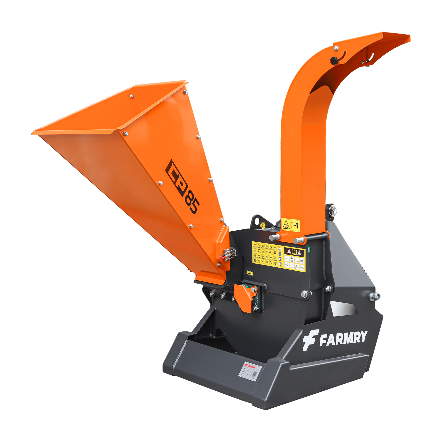 FARMRY PTO Wood Chipper for Tractors | Durable 3-Point Hitch Brush Shredder Model CP85