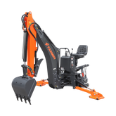 9 '2 " Tractor  Backhoe with Curved Boom, 18" Bucket, Hydraulic Grapple Thumb, Self-Contained Gear Pump&Hydraulic Reservoir included, for 45-120 HP, Cat 2 Hookup, BH920