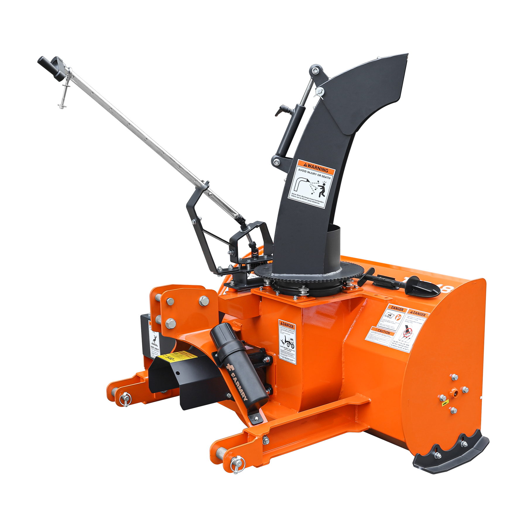 48" 3-Point Hitch Snow Blower for 15-35HP Tractor, CAT 1, 20" Impeller Diameter, Manual 360° Snow Chute, Snow Shovel for JAM Clearance and PTO Shaft with Clutch Included, TSB48