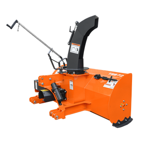 72” 3 Point Hitch Snow Blower for 25-65HP Tractor, CAT 1&2, 24” Impeller diameter, Manual 360 ° Snow Chute, Snow Shovel for JAM Clearance and PTO Shaft with Cluth included, TSB72