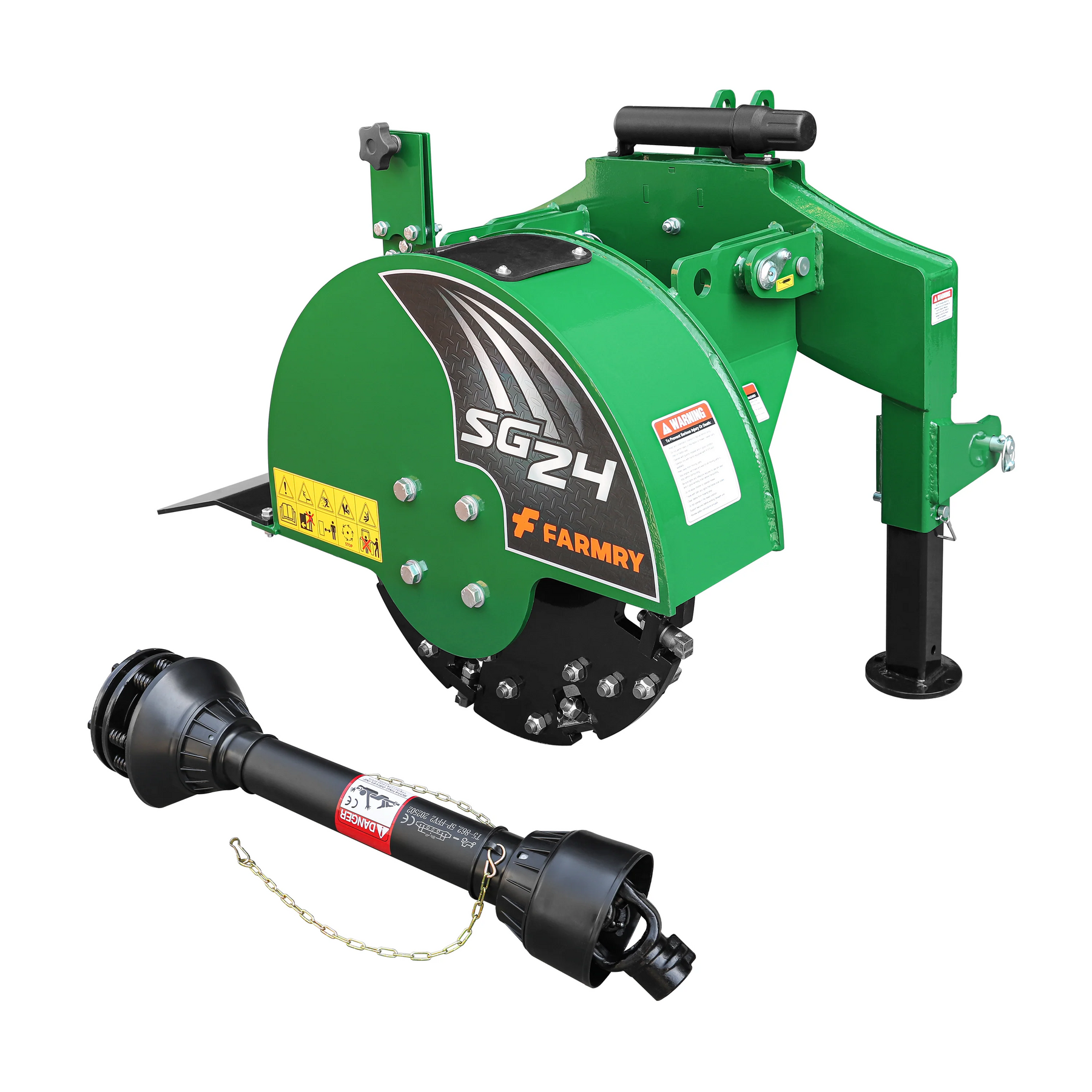 LFS53 Flail Mower (15–35 HP) + SG24 Stump Grinder (15–45 HP, Green) Combo