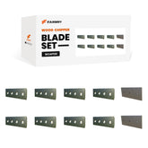 (8 moving blades+2 fixed blades) WCAP130 wood chipper replacement blades