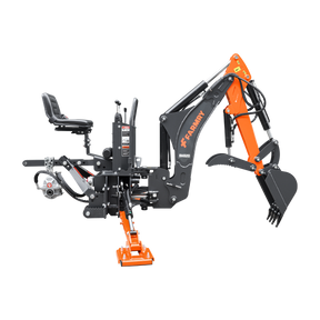 8 '2 " Tractor  Backhoe with Curved Boom, 15" Bucket, Hydraulic Grapple Thumb, Self-Contained Gear Pump&Hydraulic Reservoir included, for 30-65 HP, Cat 1&2 Hookup, BH820