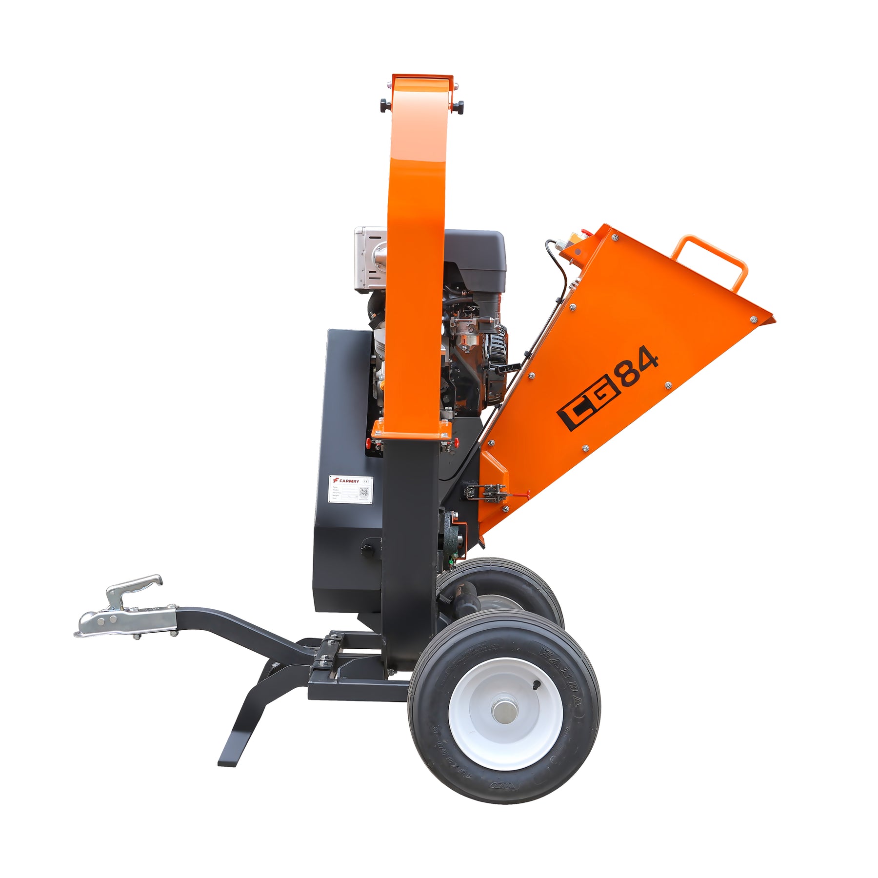 FARMRY Powerful 13.5HP Gas Wood Chipper | Electric Start & Portable Model CG84