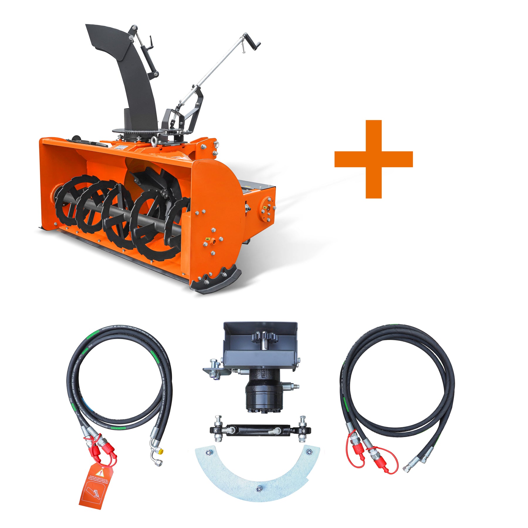 60" 3-Point Hitch Snow Blower for 18-45HP Tractor, CAT 1 & 2, 22" Impeller Diameter, Manual 360° Snow Chute, Snow Shovel for JAM Clearance and PTO Shaft with Clutch Included, TSB60 - End of Season Clearance (w/ $199 Upgrade Event)