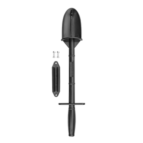 A black farmry snow shovel (1 Pcs/Kit) for SSB60/SSB72/SSB84/TSB48/TSB60/TSB72/TSB84, with a straight handle, wall-mount bracket, and two screws, is shown on a white background.