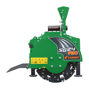 5” PTO Wood Chipper + SG24Pro Stump Grinder Combo for 15–45 HP Tractors (CP85 + SG24Pro green)