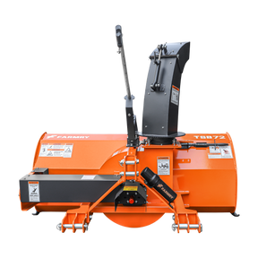 72” 3 Point Hitch Snow Blower for 25-65HP Tractor, CAT 1&2, 24” Impeller diameter, Manual 360 ° Snow Chute, Snow Shovel for JAM Clearance and PTO Shaft with Cluth included, TSB72