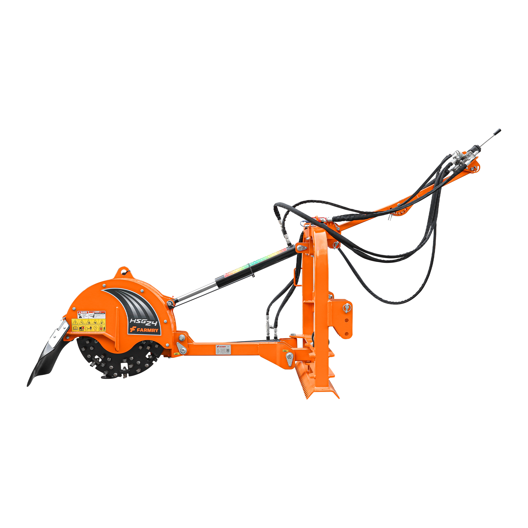 24 inch Hydraulic Stump Grinder with 56ps Carbide Teeth and Self Contained Control Valve for Tractor From 25hp To 60hp, Premium Driveline Included, HSG24PRO