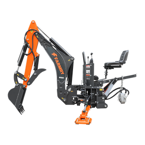 8 '2 " Tractor  Backhoe with Curved Boom, 15" Bucket, Hydraulic Grapple Thumb, Self-Contained Gear Pump&Hydraulic Reservoir included, for 30-65 HP, Cat 1&2 Hookup, BH820