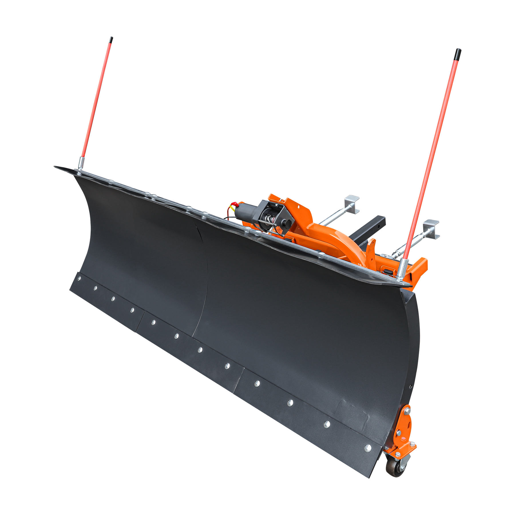 SP72 72" Truck/SUV Front Mount Snow Pusher, Left and Right Angle, 2" Mount Receiver, Wireless Winch Control