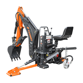 8 '2 " Tractor  Backhoe with Curved Boom, 15" Bucket, Hydraulic Grapple Thumb, Self-Contained Gear Pump&Hydraulic Reservoir included, for 30-65 HP, Cat 1&2 Hookup, BH820