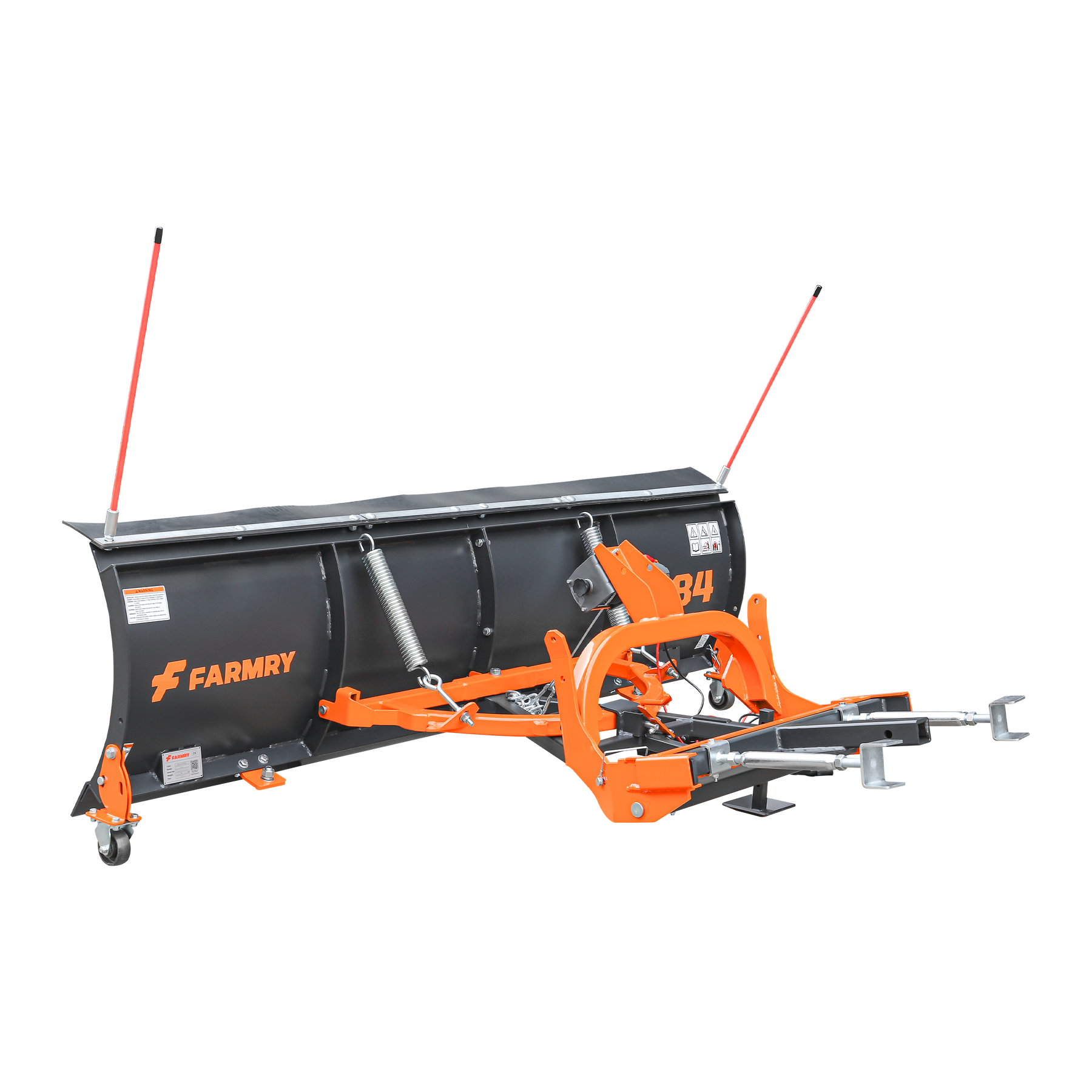 SP84 84" Truck/SUV Front Mount Snow Pusher, Left and Right Angle, 2" Mount Receiver, Wireless Winch Control