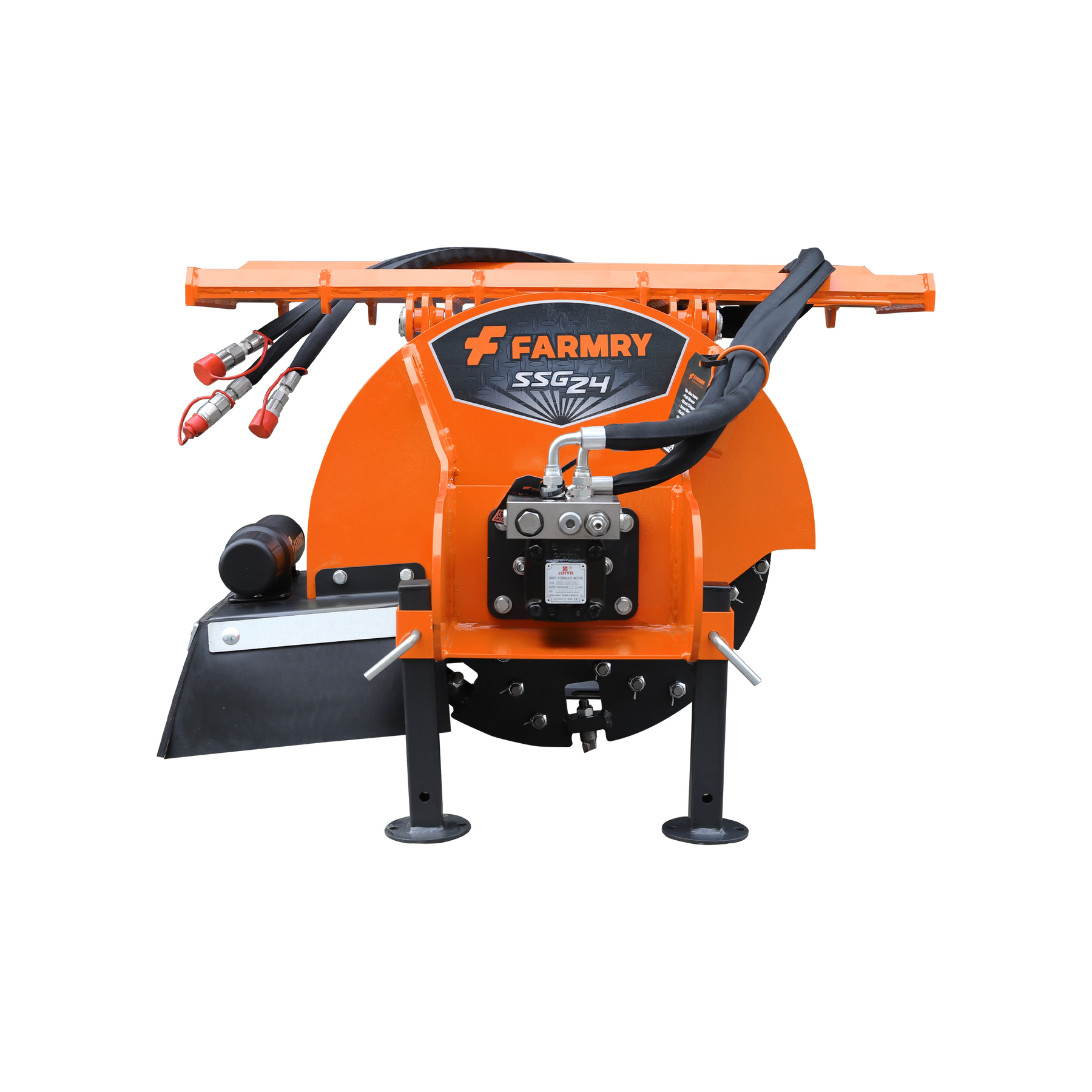 24 inch Stump Grinder for Skid Steer Loader,18 to 23GPM, SSG24(Orange)