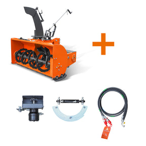 60" 3-Point Hitch Snow Blower for 18-45HP Tractor, CAT 1 & 2, 22" Impeller Diameter, Manual 360° Snow Chute, Snow Shovel for JAM Clearance and PTO Shaft with Clutch Included, TSB60 - End of Season Clearance (w/ $199 Upgrade Event)