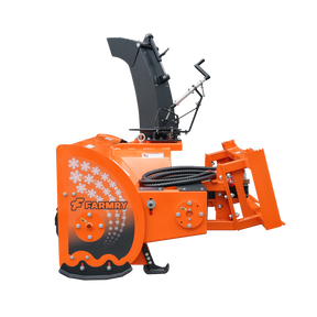 72” Skid Steer Snow Blower, 45-75 HP, REQ.Hydraulic Flow 16 -21GPM , 24” Diameter Impeller,  Manual 360 °Snow Chute,  Snow Shovel for JAM Clearance included, SSB72