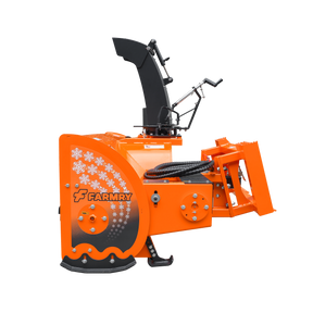 84” Skid Steer Snow Blower, 50-100 HP, REQ.Hydraulic Flow 16 -21GPM , 24” Diameter Impeller, Manual 360° Snow Chute, Snow Shovel for JAM Clearance included,  SSB84
