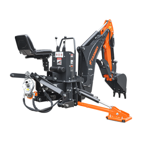 7 ' Tractor  Backhoe with Curved Boom, 12" Bucket, Mechanical Grapple Thumb, Self-Contained Gear Pump&Hydraulic Reservoir included, for 25-45 HP, Cat 1&2 Hookup, BH700e